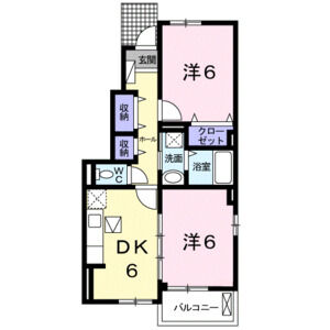 2DK 間取り図