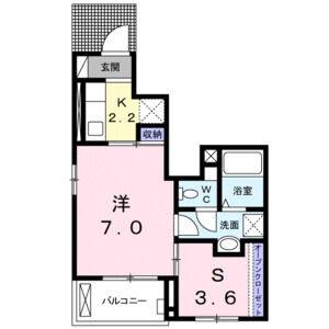 1K 間取り図
