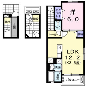 1LDK 間取り図