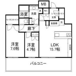 2LDK 間取り図