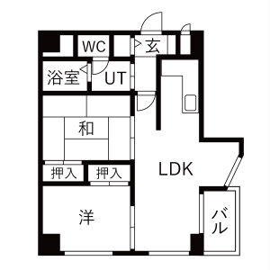 2LDK 間取り図