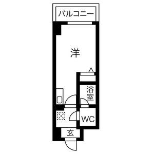 1K 間取り図