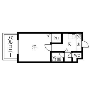 1K 間取り図