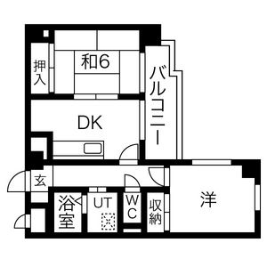 2DK 間取り図