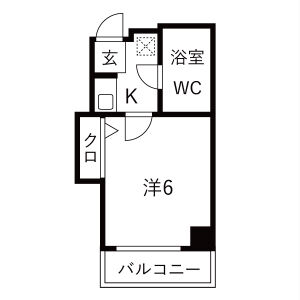 1K 間取り図