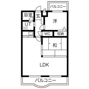 2LDK 間取り図