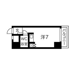 ワンルーム 間取り図
