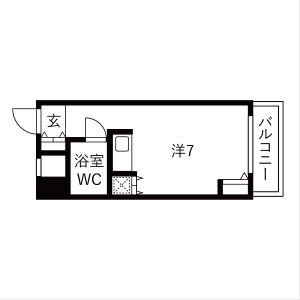 ワンルーム 間取り図