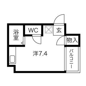 ワンルーム 間取り図