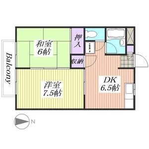 2DK 間取り図