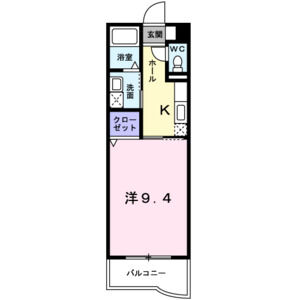 1K 間取り図