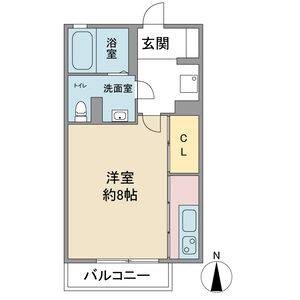 1K 間取り図