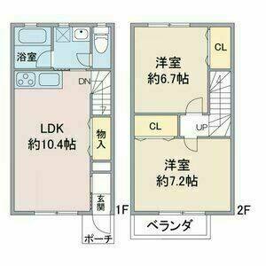 2LDK 間取り図