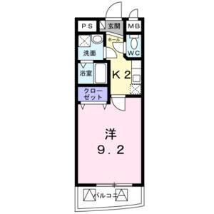 1K 間取り図