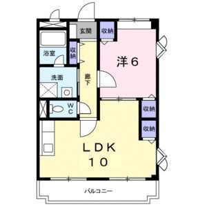 1LDK 間取り図