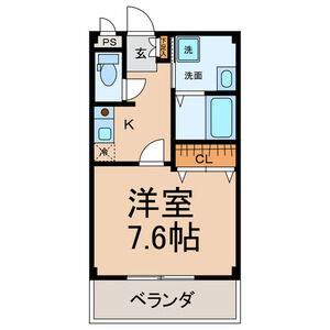 1K 間取り図