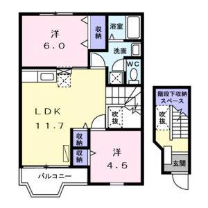 2LDK 間取り図