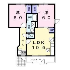 2LDK 間取り図