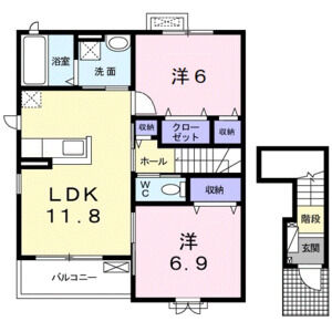 2LDK 間取り図