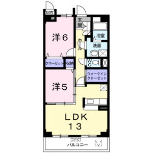 2LDK 間取り図