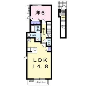 1LDK 間取り図