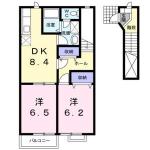 2DK 間取り図