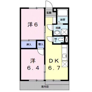 2DK 間取り図