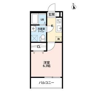 1K 間取り図
