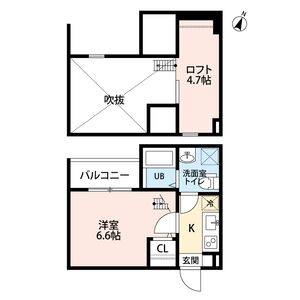 1K 間取り図