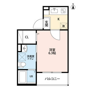 1K 間取り図
