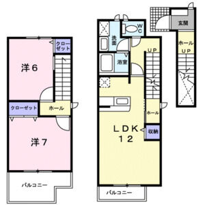 2LDK 間取り図