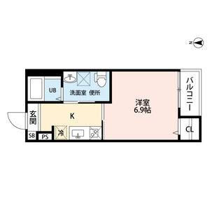 1K 間取り図