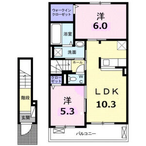 2LDK 間取り図