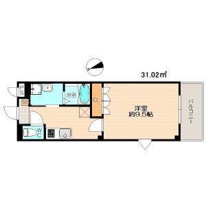 1K 間取り図