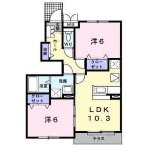 2LDK 間取り図