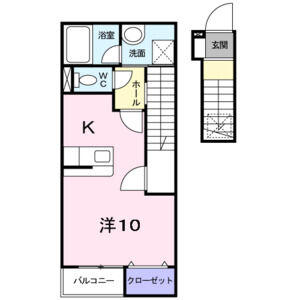1K 間取り図