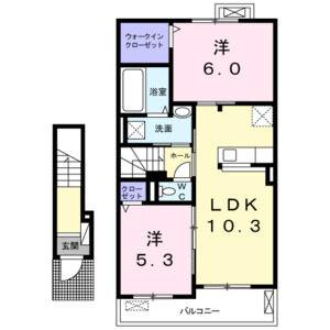 2LDK 間取り図