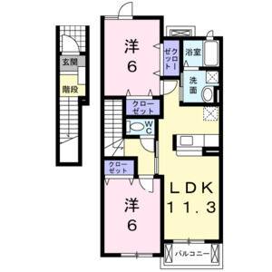 2LDK 間取り図