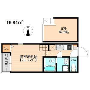 1K 間取り図