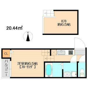 1K 間取り図
