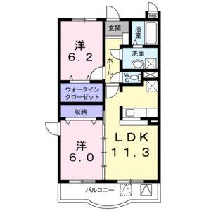 2LDK 間取り図