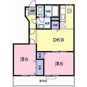 2DK 間取り図
