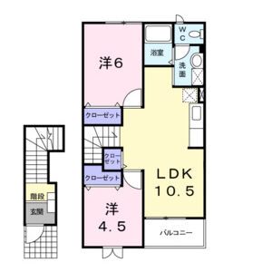 2LDK 間取り図
