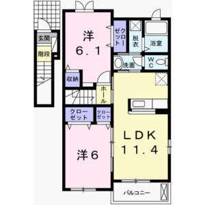 2LDK 間取り図