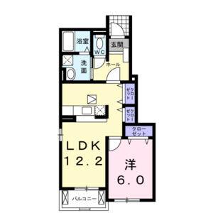 1LDK 間取り図