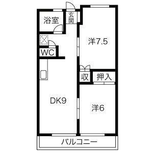 2LDK 間取り図