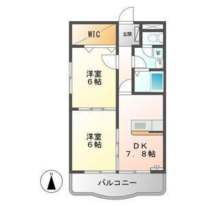 2DK 間取り図