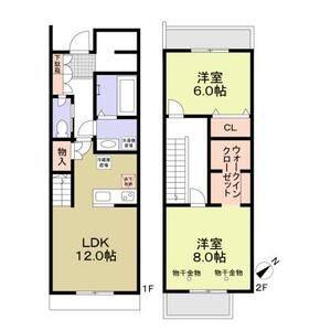 2LDK 間取り図