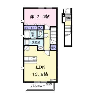 1LDK 間取り図