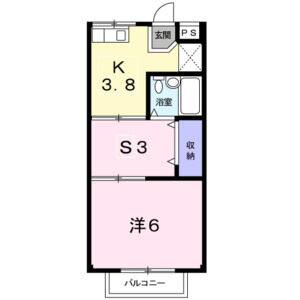 1K 間取り図